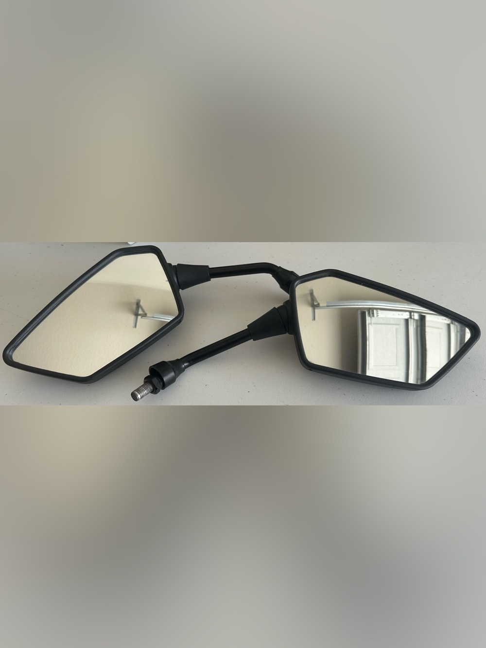 ATV Side Rearview Mirrors for Bike Motorcycle Scooter 8mm 10mm Bolt Black VGC